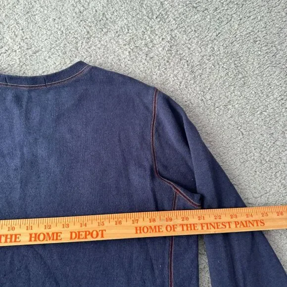 Vintage Uniqlo Sweater Mens Small Blue Sweatshirt Ines De La Fressange Paris 90s - Picture 9 of 11